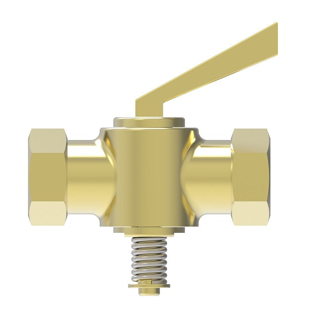 6804 by Danfoss | Ground Plug Drain | Female Pipe Double | 1/8" Female NPTF x 1/8" Female NPTF | Brass