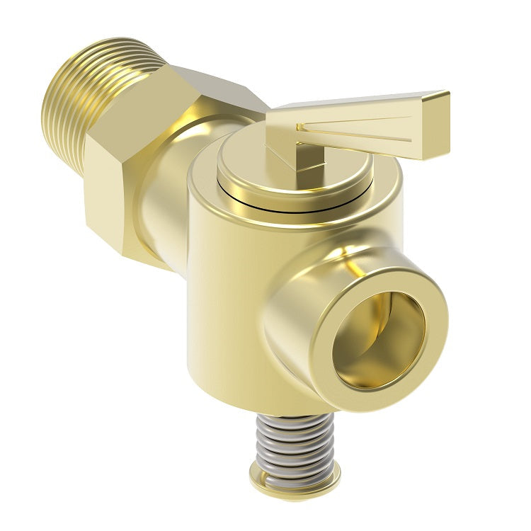 6892 by Danfoss | Ground Plug Drain | 1/4" Male MPT | Brass