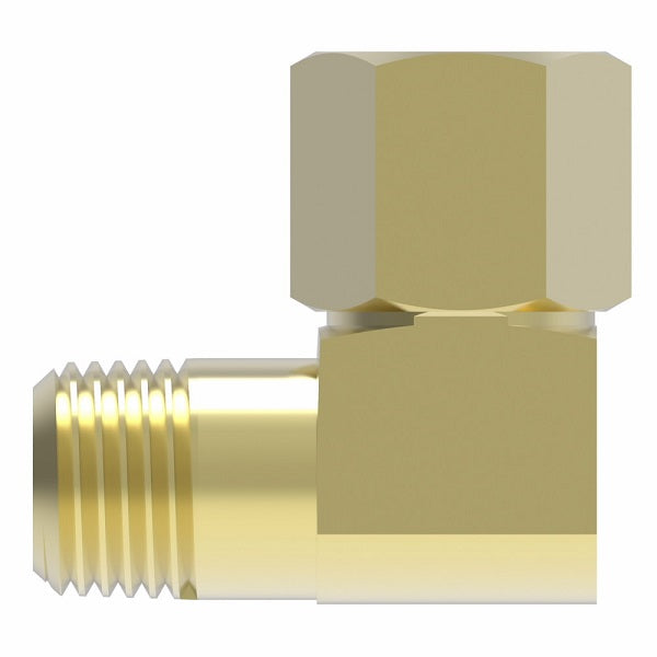 69X6X8 by Danfoss | Compression Fitting | Male Connector 90° Elbow | 3/8" Tube OD x 1/2" Male NPTF | Brass