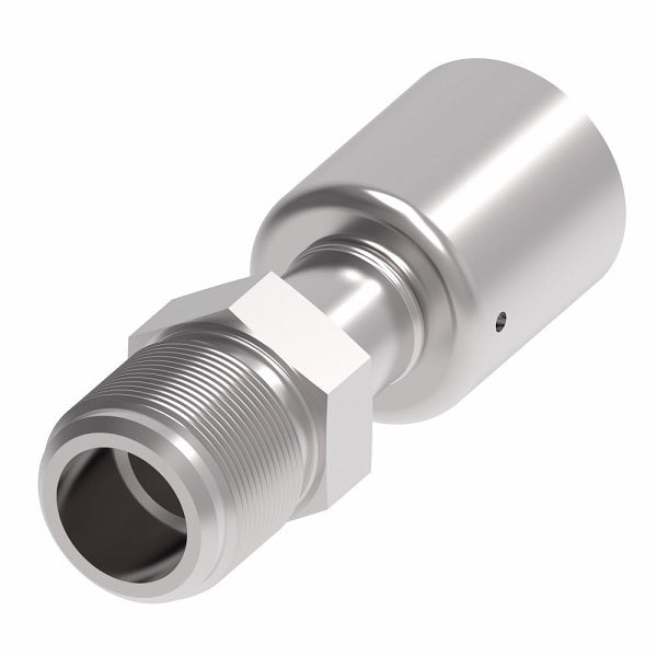 75706E-306 Weatherhead by Danfoss | 757 'E' Series | Male SAE 45° Rigid Crimp Fitting | -06 Male SAE 45° x -05 Hose Barb | Steel