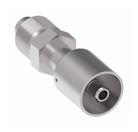 75710E-Z10 Weatherhead by Danfoss | 757 'E' Series | Male Bumped Tube O-Ring Swivel Crimp Fitting | -12 Male Bumped Tube O-Ring -10 Hose Barb | Steel
