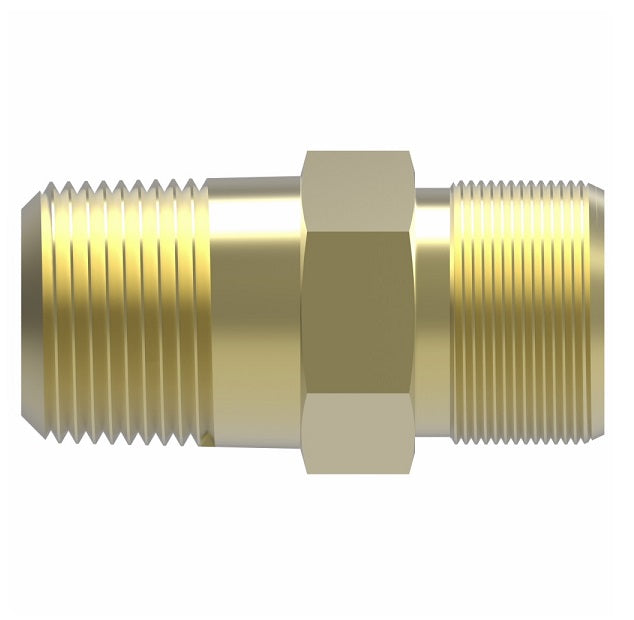 B68X6 by Danfoss | Compression Fitting | Male Connector (Body Only) | 3/8" Tube OD x 1/4" Male NPTF | Brass