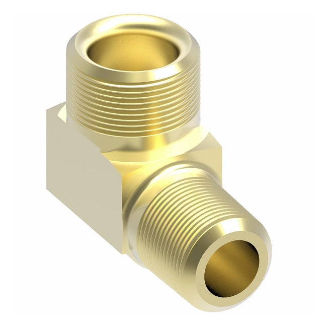 B69X4 by Danfoss | Compression Fitting | Male Connector 90° Elbow (Body Only) | 1/4" Tube OD x 1/8" Male NPTF | Brass