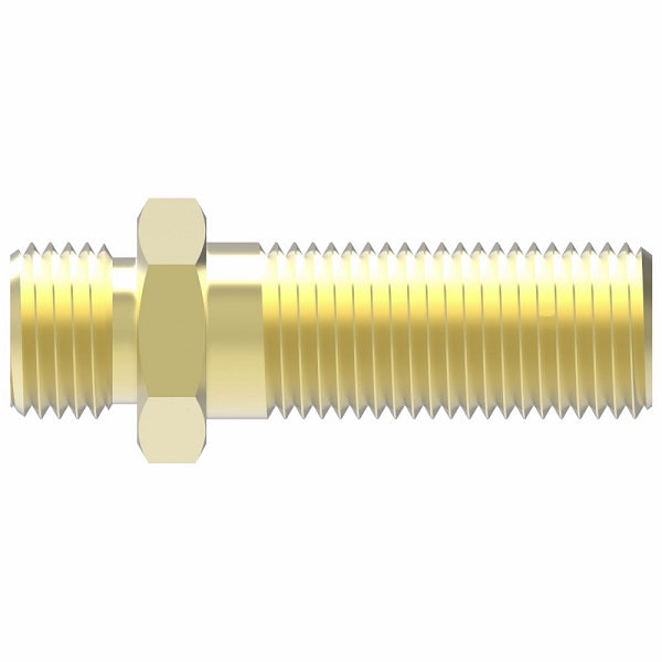 B74X4 by Danfoss | Compression Bulkhead Union (Body Only) | 1/4" Tube OD x 1/4" Tube OD | Brass
