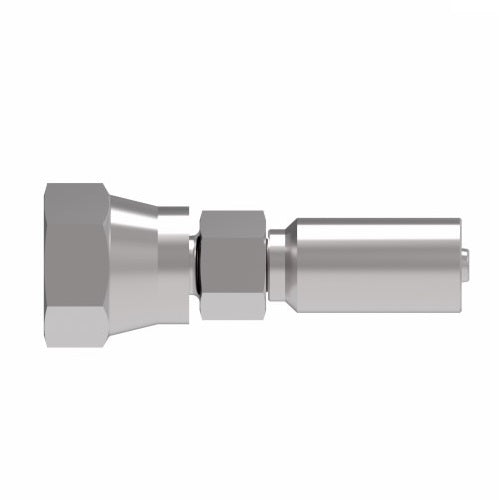 04E-354 Weatherhead by Danfoss | Everflex E Series | Female BSPP 60° Cone Swivel Crimp Fitting | -04 Female BSPP 60° Cone Swivel x -04 Hose Barb | Steel