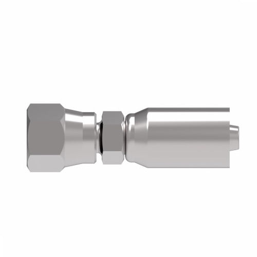 08ER-608 Weatherhead by Danfoss | Everflex E Series | Female 37° JIC Swivel Crimp Fitting | -08 Female 37° JIC x -08 Hose Barb | Stainless Steel