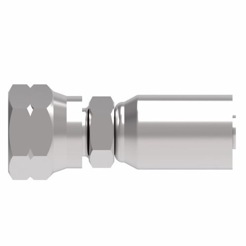 12E-412 Weatherhead by Danfoss | Everflex E Series | Female SAE 45° Swivel Crimp Fitting | -12 Female SAE 45° x -12 Hose Barb | Steel