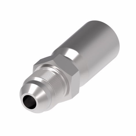 08E-510 Weatherhead by Danfoss | Everflex E Series | Male 37° JIC Rigid Crimp Fitting | -10 Male 37° JIC x -08 Hose Barb | Steel