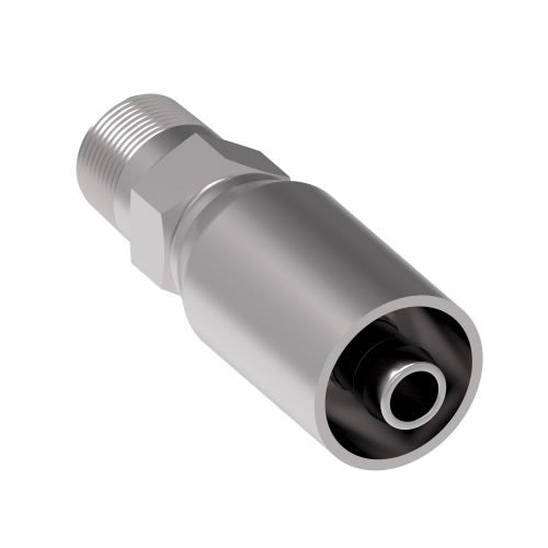 06E-104 Weatherhead by Danfoss | Everflex E Series | Male Pipe Rigid Crimp Fitting | -04 Male NPTF x -06 Hose Barb | Steel