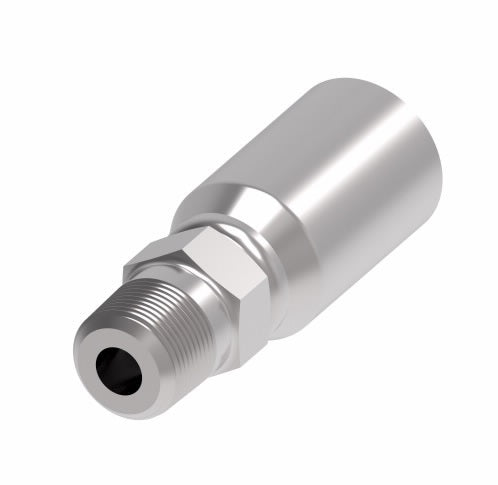 06E-104 Weatherhead by Danfoss | Everflex E Series | Male Pipe Rigid Crimp Fitting | -04 Male NPTF x -06 Hose Barb | Steel