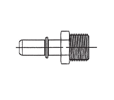 FF3959-0406B by Danfoss | Pipe Adapter | SAE J2044 Fitting | -04 Male NPTF x -06 Hose Barb | Brass