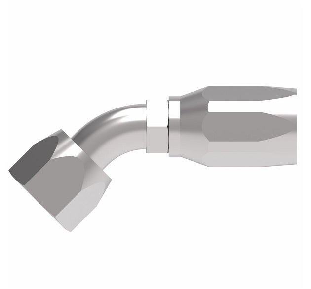 EJ5359-1212S by Danfoss | Female 37° JIC Swivel 45° Tube Elbow Field Attachable Fitting | FC800 EverCool | -12 Female 37° JIC Swivel x -12 Reusable Hose End | Steel