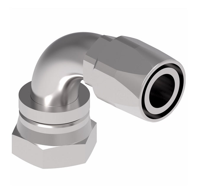 EJ5360-2020S by Danfoss | Female 37° JIC swivel 90° Tube Elbow Field Attachable Fitting | FC800 EverCool | -20 Female 37° JIC swivel x -20 Reusable Hose End | Steel