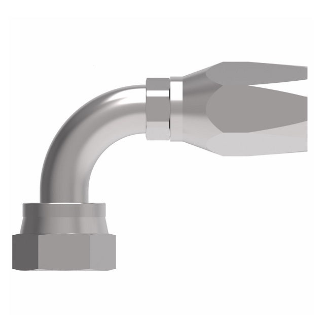 EJ5362-1212S by Danfoss | Female ORS Swivel 90° Tube Elbow Field Attachable Fitting | FC800 EverCool | -12 Female O-Ring Face Seal Swivel x -12 Reusable Hose End | Steel