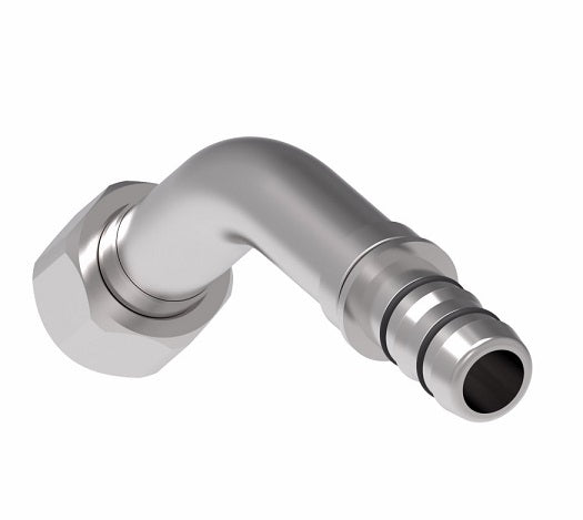 EJ3534-07-1616S E-Z Clip System by Danfoss | Female JIC 37° Flare 45° Elbow | A/C Refrigeration Fitting | -16 Female JIC 37° Flare x -16 Hose Barb | Steel