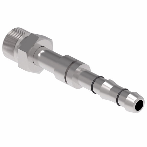 FJ3026-1012S E-Z Clip System by Danfoss | Male MIO (Male Insert O-Ring) | A/C Refrigeration Fitting | -10 Male MIO x -12 Hose Barb | Steel
