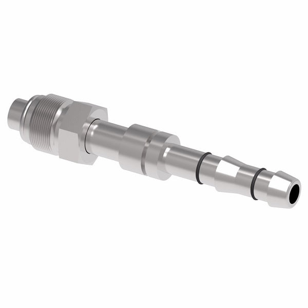 FJ3052-1010S E-Z Clip System by Danfoss | Male O-Ring (Short Pilot) | A/C Refrigeration Fitting | -10 Male O-Ring Short Pilot x -10 Hose Barb | Steel