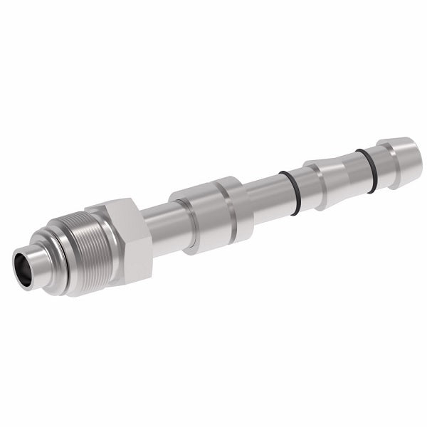 FJ3052-1216S E-Z Clip System by Danfoss | Male O-Ring (Short Pilot) | A/C Refrigeration Fitting | -12 Male O-Ring Short Pilot x -16 Hose Barb | Steel