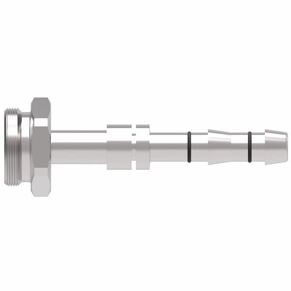 FJ3970-0606S E-Z Clip System by Danfoss | Male 5400 Coupling Thread | A/C Refrigeration Fitting | -06 Male 5400 Coupling Thread x -06 Hose Barb | Steel