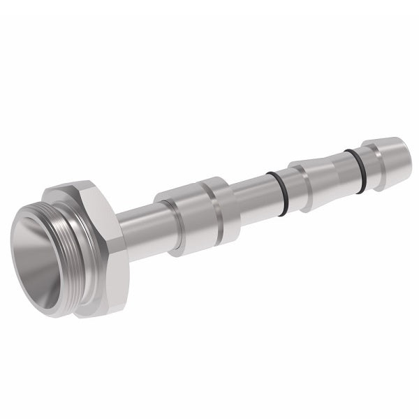 FJ3970-1212S E-Z Clip System by Danfoss | Male 5400 Coupling Thread | A/C Refrigeration Fitting | -12 Male 5400 Coupling Thread x -12 Hose Barb | Steel