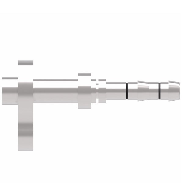 FJ3977-1012S E-Z Clip System by Danfoss | Pad Style Connection (Volvo) | A/C Refrigeration Fitting | -10 Pad Style Connection x -12 Hose Barb | Steel
