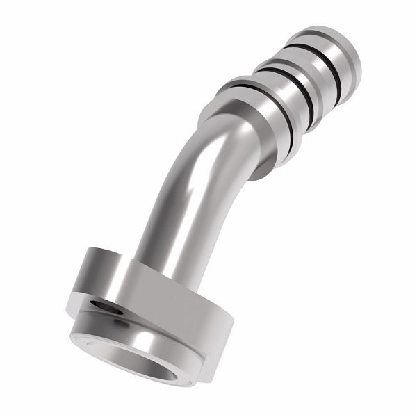 GA24336-22-16 E-Z Clip System by Danfoss | Bock Compressor Fitting 45° Elbow | A/C Refrigeration Fitting | -22 Bock Compressor End x -16 Hose Barb | Steel