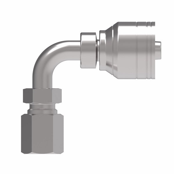 1AA6MTB6 Ermeto by Danfoss | 7000 Series | Flareless Tube 90° Elbow (MTB) TTC Crimp Fitting | -06 Flareless Tube x -06 Hose Barb | Steel