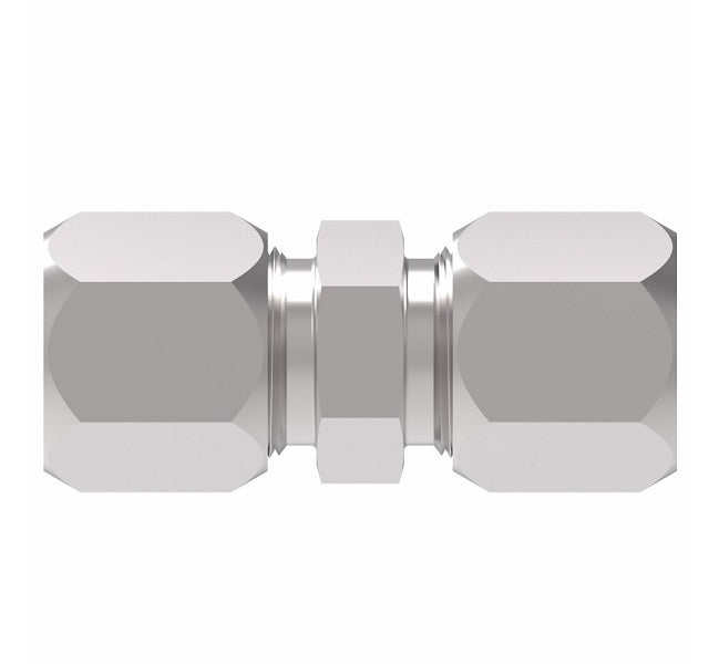 7306X16 Ermeto by Danfoss | 7000 Series | Large Hex Union Adapter | 1" Tube x 1" Tube | Steel