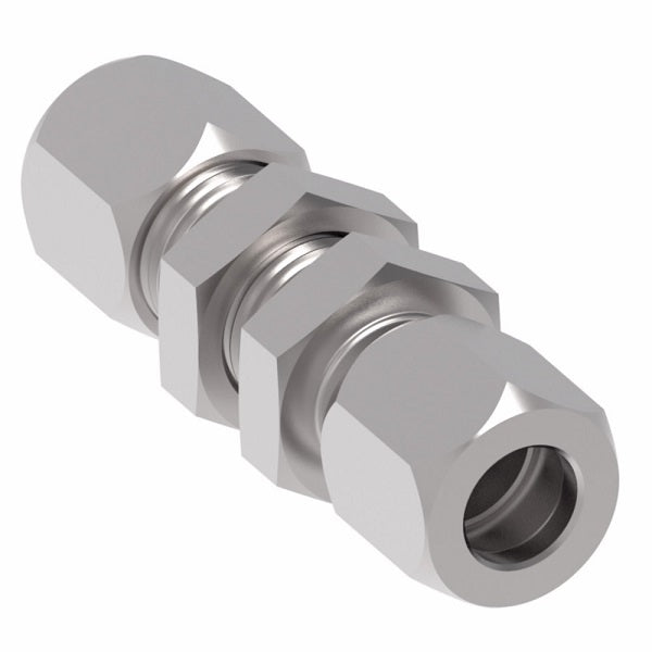 7325X6 Ermeto by Danfoss | 7000 Series | Bulkhead Union Adapter | 3/8" Tube x 3/8" Tube | Steel