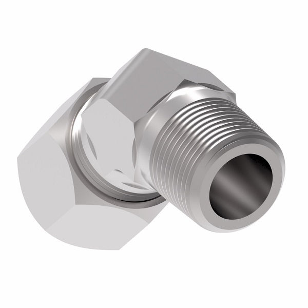 7355X6 Ermeto by Danfoss | 7000 Series | Male 45° Elbow Connector | 1/4" Male NPTF x 3/8" Tube OD | Steel