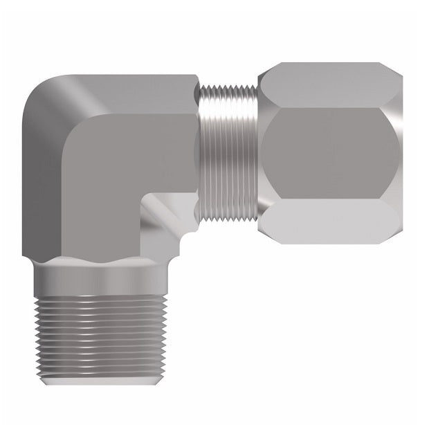7405X6X8 Ermeto by Danfoss | 7000 Series | Male Pipe/Tube 90° Elbow Connector | 1/2" Male NPTF x 3/8" Tube OD | Steel