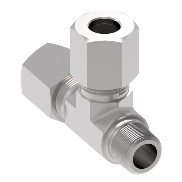 7755X6 Ermeto by Danfoss | 7000 Series | Male NPTF Run/Tube Tee | 3/8" Tube OD x 1/4" Male NPTF x 3/8" Tube OD | Steel