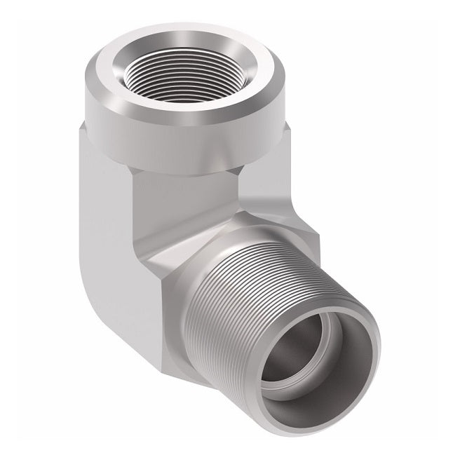 B7455X6 Ermeto by Danfoss | 7000 Series | Female Pipe/Tube 90° Elbow Connector (Body Only) | 1/4" Female NPTF x 3/8" Tube OD | Steel