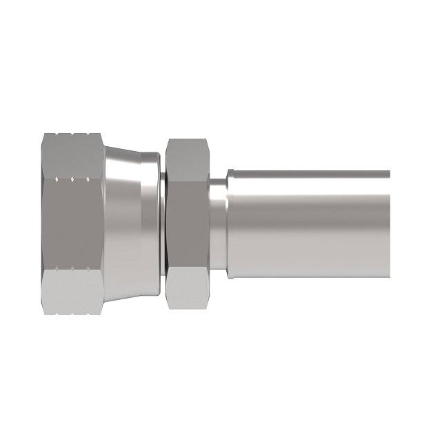 12-612-C by Danfoss | Conv-O-Crimp | Female 37° JIC Swivel Convoluted Hose Fitting | -12 Female 37° JIC Swivel x -12 Hose Barb | Carbon Steel