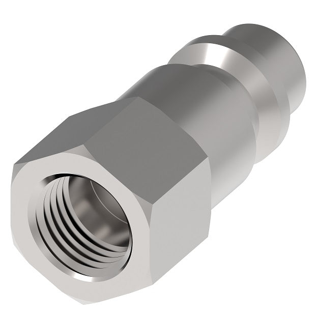 11G Hansen® by Danfoss | Pneumatic Quick Disconnect Coupling | 1000 Series / 3000 Series | 1/4" Female NPTF x 1/4" Body Size | Plug | With Bleeder Ball Check | Steel