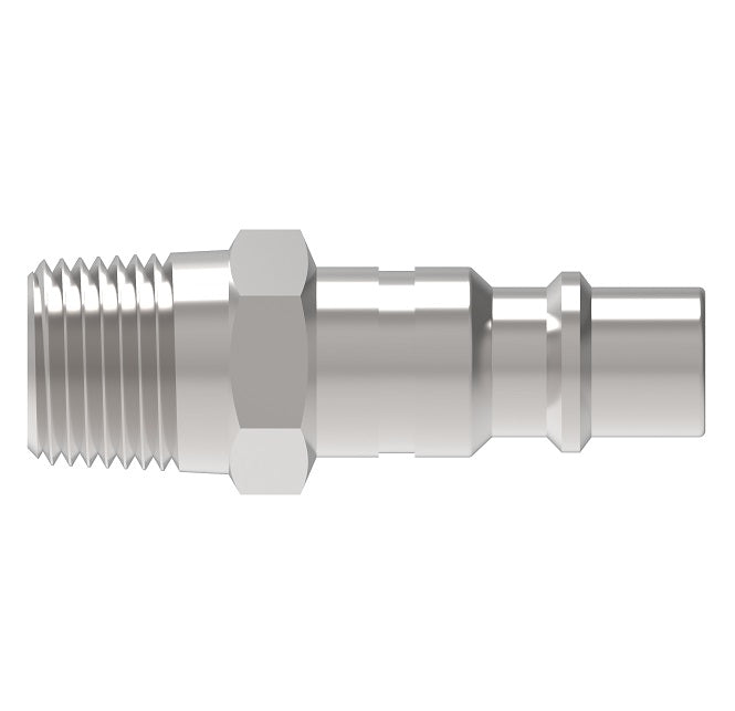 12G Hansen® by Danfoss | Pneumatic Quick Disconnect Coupling | 1000 Series / 3000 Series | 1/8" Male NPTF x 1/4" Body Size | Plug | With Bleeder Ball Check | Steel