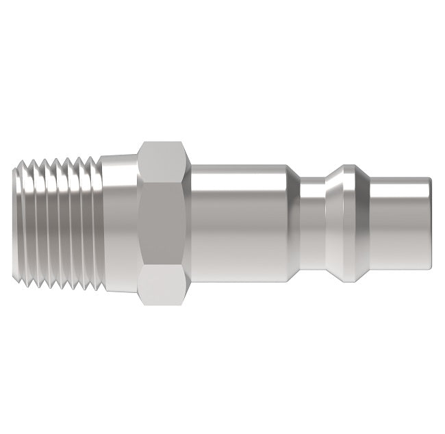 10 Hansen® by Danfoss | Pneumatic Quick Disconnect Coupling | 1000 Series / 3000 Series | 1/4" Male NPTF x 1/4" Body Size | Plug | Steel