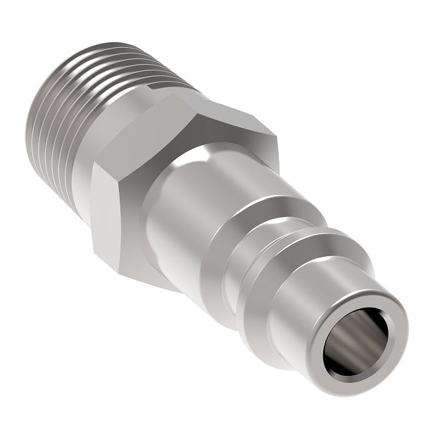 10G Hansen® by Danfoss | Pneumatic Quick Disconnect Coupling | 1000 Series / 3000 Series | 1/4" Male NPTF x 1/4" Body Size | Plug | With Bleeder Ball Check | Steel