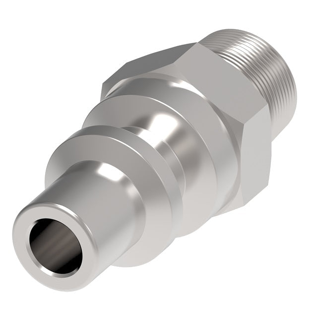 1G3E Hansen® by Danfoss | Pneumatic Quick Disconnect Coupling | 100 Series | 1/4" Male NPTF x 1/4" Body Size | Plug | Brass