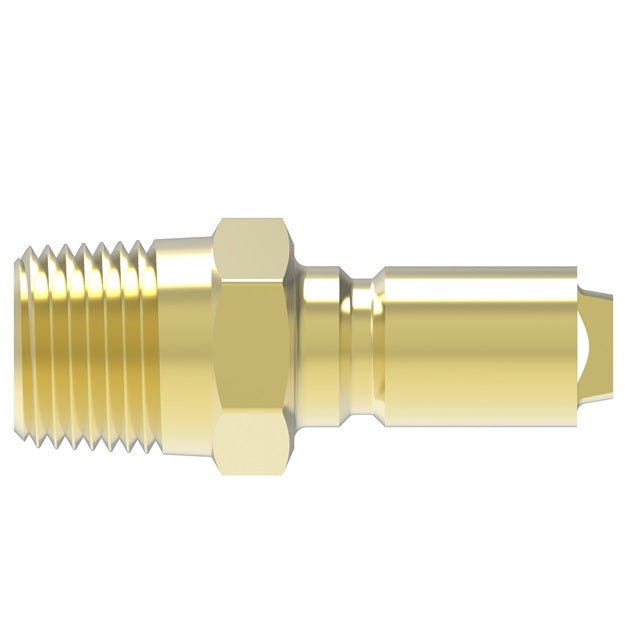 185E Hansen® by Danfoss | Pneumatic Quick Disconnect Coupling | 180/280 Series | 1/8" Male NPTF x 1/8" Body Size | Plug | Brass