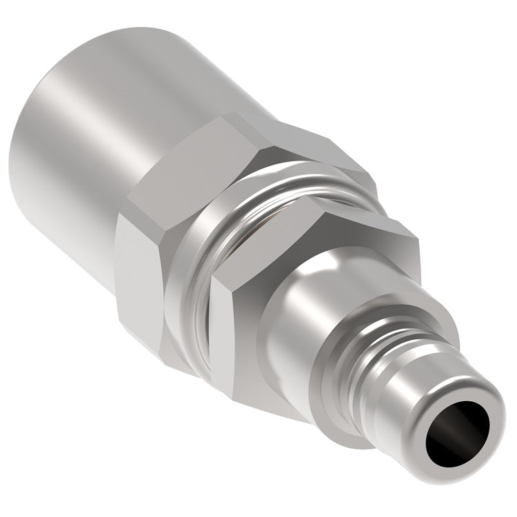2L23D7 Hansen® by Danfoss | Pneumatic Quick Disconnect Coupling | 2RL Series | Hose Crimp End | 5/8" Hose OD | 3/8" Hose ID x 1/4" Body Size | Plug | Steel