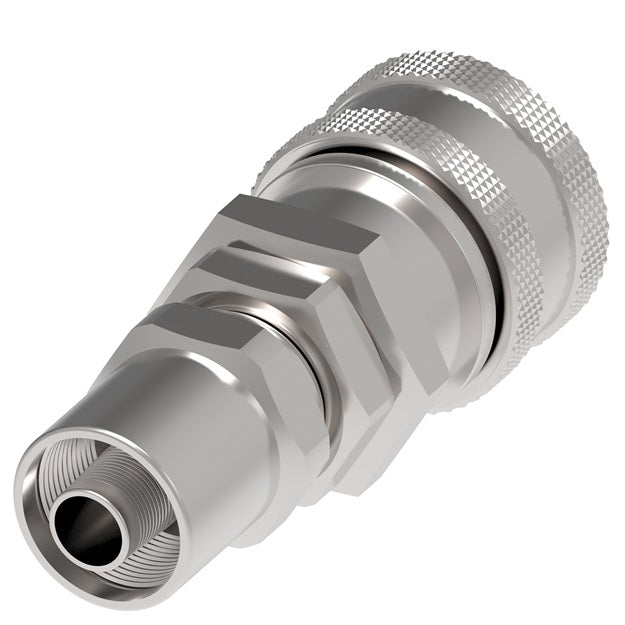 2R28P15 Hansen® by Danfoss | Pneumatic Quick Disconnect Coupling | 2RL Series | Hose Crimp End | 7/8" Hose OD | 1/2" Hose ID x 1/4" Body Size | Socket | Buna-N Seal | Steel