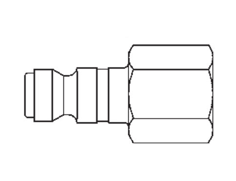 31AP25F Hansen® by Danfoss | Pneumatic Quick Disconnect Coupling | 400 Series | 1/4" Female NPTF x 3/8" Body Size | Plug | Steel