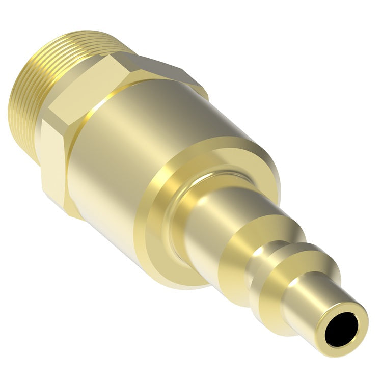 B42 Hansen® by Danfoss | Pneumatic Quick Disconnect Coupling | 400 Series / 4000 Series | 3/8" Male NPTF x 3/8" Body Size | Plug | Brass