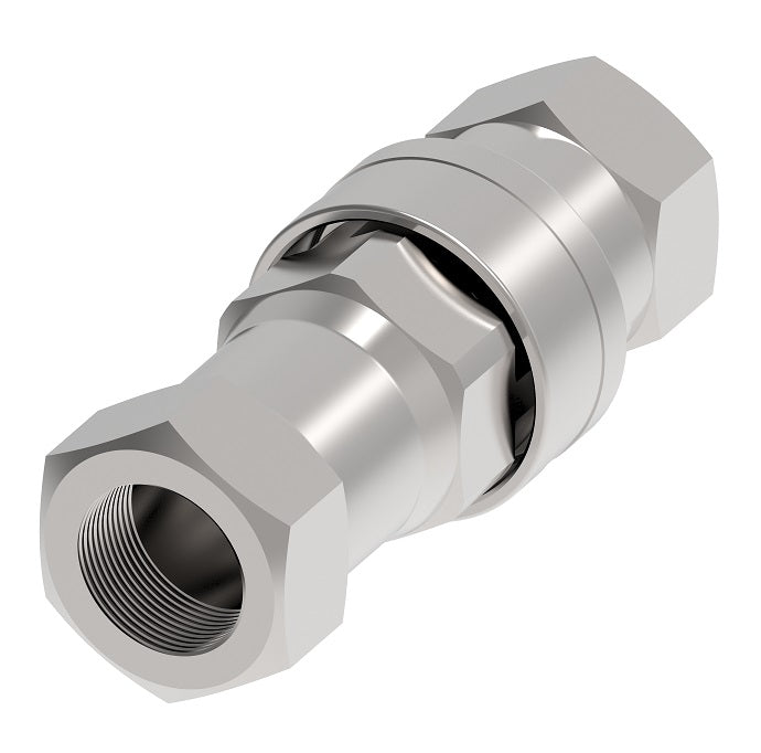 FD56-1065-12-12 Hansen® by Danfoss | Quick Disconnect Coupling | 5600 Series | 3/4" Female NPT x 3/4" ISO 7241 Type A | Complete Plug and Socket Set | Valved | FKM Seal | Carbon Steel
