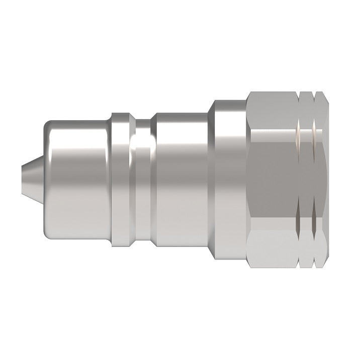 FD56-1062-06-06 Hansen® by Danfoss | Quick Disconnect Coupling | 5600 Series | 3/8" Female NPT x 3/8" ISO 7241 Type A | Plug | Valved | FKM Seal | Carbon Steel