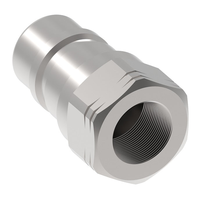5610-12-12S Hansen® by Danfoss | Quick Disconnect Coupling | 5600 Series | 3/4" Female SAE O-Ring Boss x 1-1/16" ISO 7241 Type A | Plug | Valved | Buna-N Seal | Carbon Steel