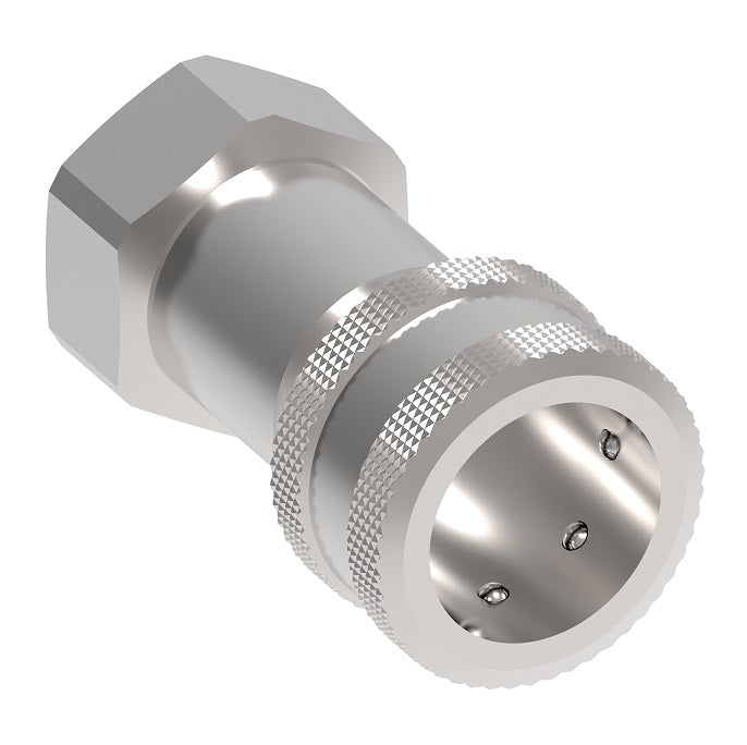 FD56-1074-12-12 Hansen® by Danfoss | Quick Disconnect Coupling | 5600 Series | 3/4" Female SAE O-Ring Boss x 1-1/16" ISO 7241 Type A | Socket | Valved | FKM Seal | Carbon Steel