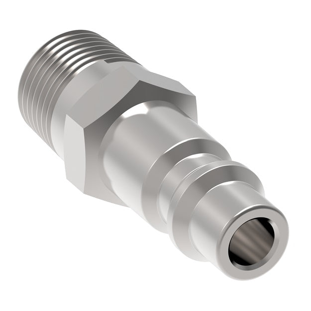 64A Hansen® by Danfoss | Pneumatic Quick Disconnect Coupling | 6000 Series | 1/2" Male NPTF x 3/4" Body Size | Plug | Steel