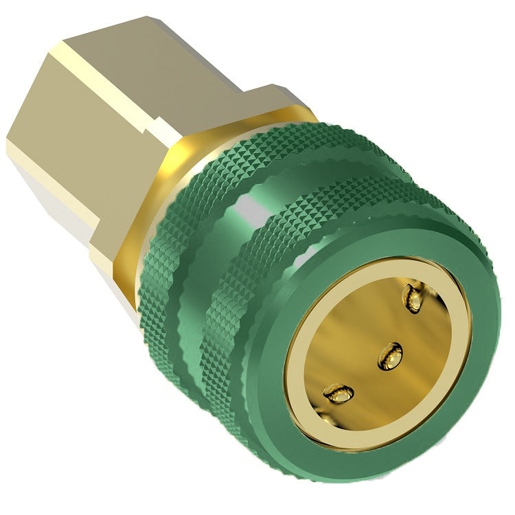 GR604 Hansen® by Danfoss | Quick Disconnect Coupling | 600 Series | 3/8" Female NPTF x 1/4" Body Size | Standard Socket | Without Sleeve Lock | Buna-N Seal | Brass
